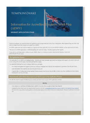 AEWV Migrant Application Stage-1